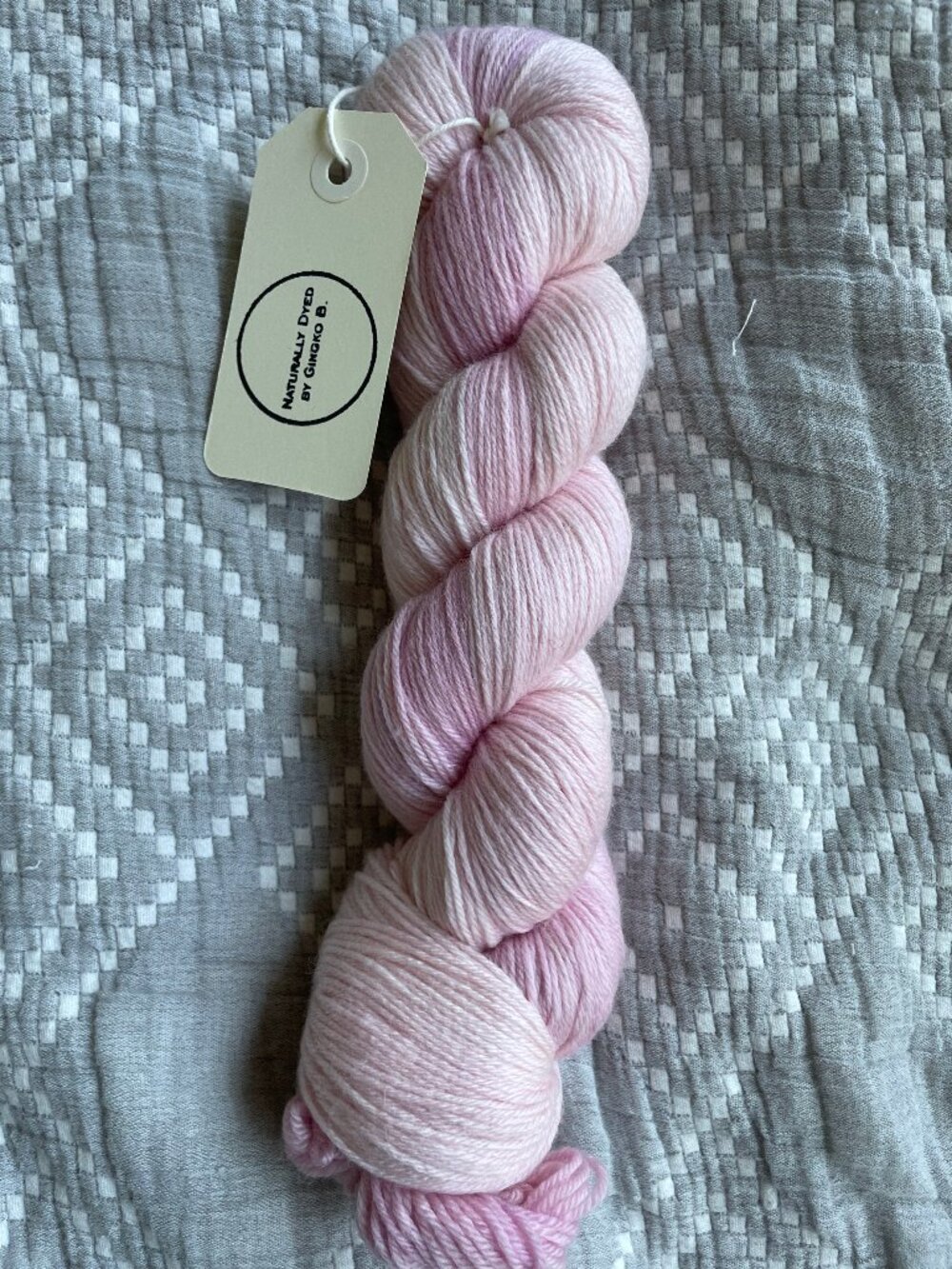 Gingko B. Merino Wool Bamboo Fingering Weight Botanically Dyed Yarn